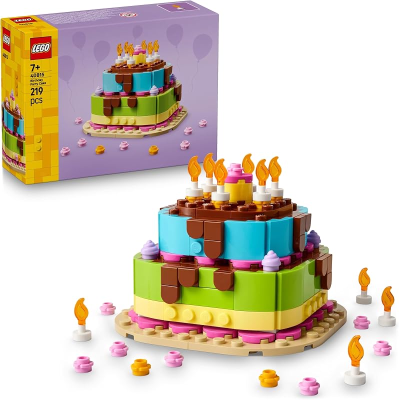 LEGO Verjaardagstaart Knutselpakket voor Kinderen met Speelgoed Taart - outlet/retourdeal