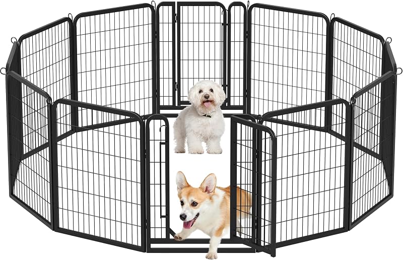 Yaheetech 12-delige puppyren 80 cm hoog - outlet/retourdeal