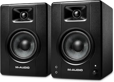 M-AUDIO BX4 Paar 4.5" desktop computer luidsprekers/studiomonitors voor gamen, muziekproductie, live streamen en podcasten