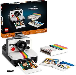 LEGO Ideas Polaroid OneStep SX-70 camera Bouwpakket voor Volwassenen, Vintage Model voor Fotografieliefhebbers, Creatieve Hobby, Cadeau voor Haar en Hem, Vrouwen en Mannen 21345