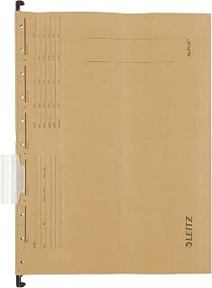Leitz 19153000 hangmappen Alpha, natronkarton, 10 stuks, natuurbruin