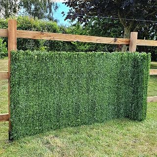 Evergreen Kunstmatige Conifer Hedge Plastic Privacy Screening Tuinhek 1m Hoog x 3m Lang, Groen