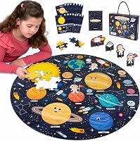 BONNYCO Grote Vloerpuzzel Zonnestelsel voor Kinderen met 70 Grote - outlet/retourdeal