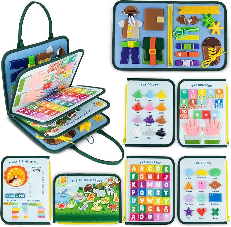 BONNYCO Drukbord voor Peuters Vilt. Educatief Montessori Speelgoed - outlet/retourdeal