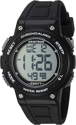Armitron Sport Women's Digital Chronograph Resin Strap Watch, 45/7086