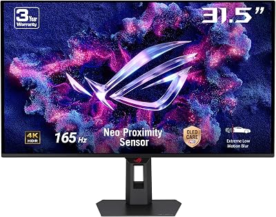 ASUS ROG Strix XG32UCDS Gaming Monitor 31,5 Inch 4K UHD QD-OLED (3840 x 2160), 165 Hz, 0,03 ms (GTG) Reactietijd, Neo Proximity Sensor, G-SYNC, DisplayWidget Center, Zwart