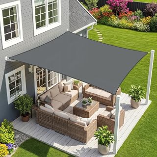 Sunnylaxx Zonnezeil,Waterdicht Schaduwzeil,Rechthoekig,3x3 m-Antraciet,Zonwering,Waterafstotend,Premium PES Polyester ANT- UV,voor Buiten Luifel,Tuin,Balkon,Terras