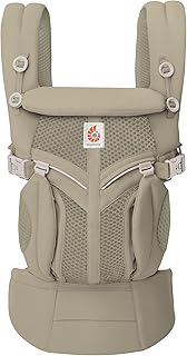 Ergobaby Omni Classic Draagzak voor Pasgeborenen tot Peuters 0-48 Maanden | Draagzak van Ademend Mesh met 4 Draagposities en Ergonomische Ondersteuning - 3,2 to 20,4 kg, Soft Olive