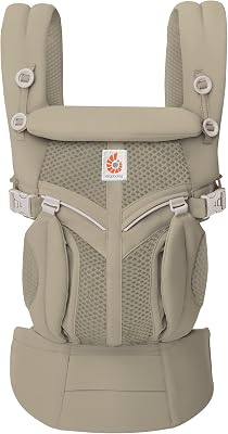 Ergobaby Omni Classic Draagzak voor Pasgeborenen tot Peuters 0-48 Maanden | Draagzak van Ademend Mesh met 4 Draagposities en Ergonomische Ondersteuning - 3,2 to 20,4 kg, Soft Olive