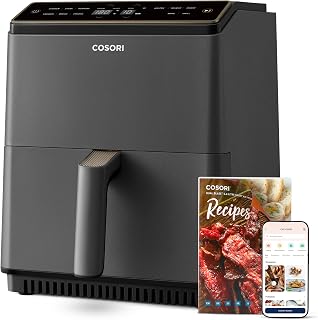 COSORI Dual Blaze Airfryer, Smart heteluchtfriteuse met wifi, 6,4 l, XXL Air Fryer, 11-in-1: bakken, grillen, brood, kip, 80+ recepten, vaatwasmachinebestendig