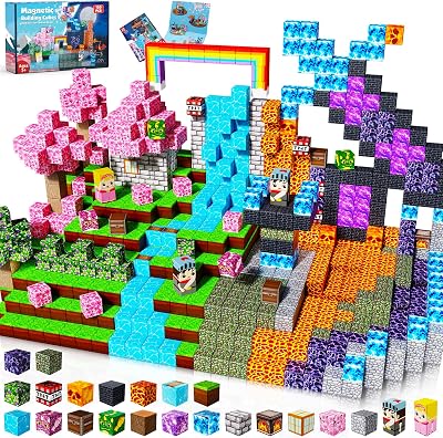 GraceDuck Magnetische Bouwstenen - 150 Delig Magnetische Blokken - Mystiek Boskasteel - Educatief Montessori-Speelgoed 3+ - Pasen & Verjaardagscadeau - STEM Bouwset voor Jongens en Meisjes