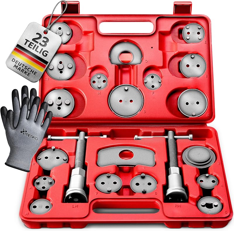 TRESKO® 23-delige set remzuigerterugsteller terugsteller remklauw - outlet/retourdeal