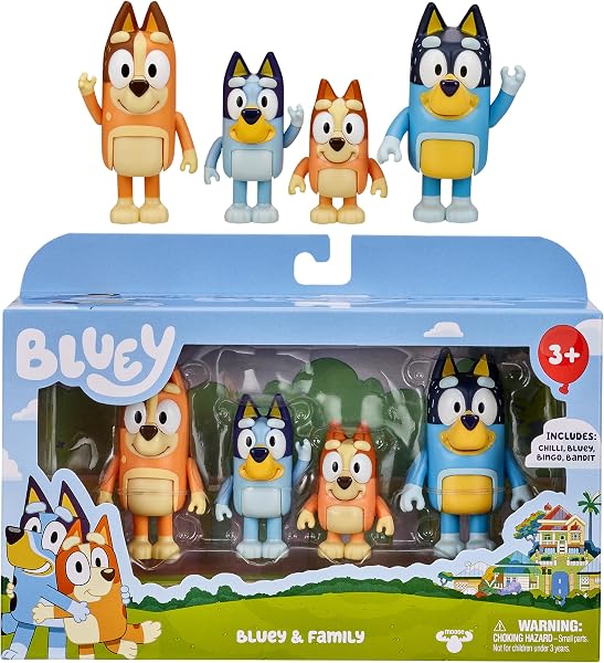 Bluey and Family: Bingo Bandit and Chilli 4 Figure pack Articulated - outlet/retourdeal