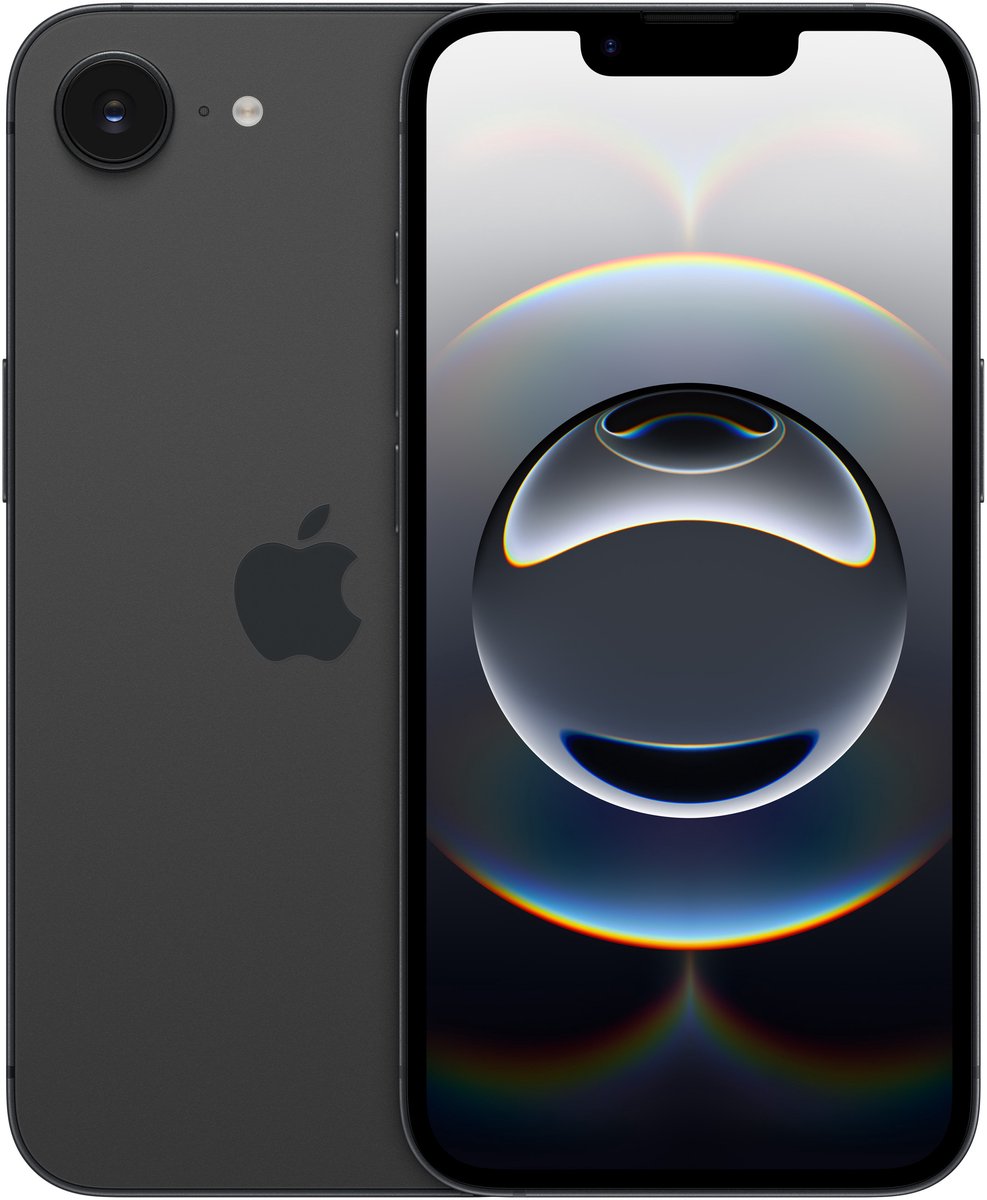 Apple iPhone 16e 256GB Zwart - refurbished — outlet/retourdeal